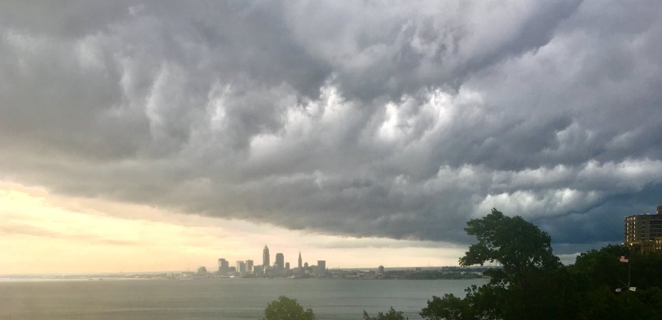 Storm clouds over Lake Erie